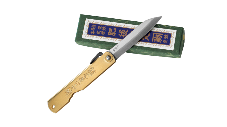 Nóż kieszonkowy Shirogami Higonokami Sasaha Brass 7,9 cm