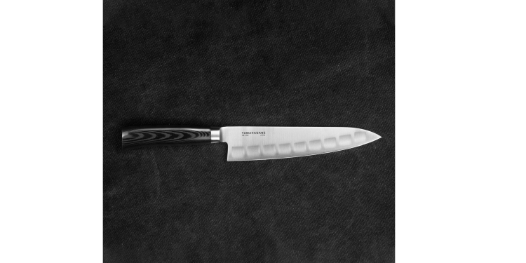 Tamahagane SAN Black VG-5 Nóż Szefa żłobiony 21cm