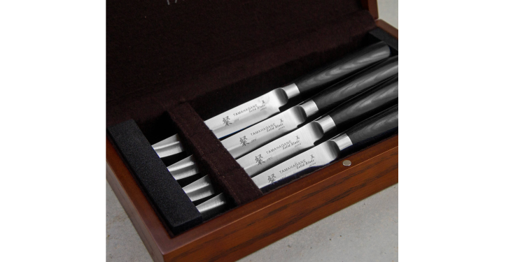 Tamahagane San Black VG-5 Zestaw 4 noży do steków