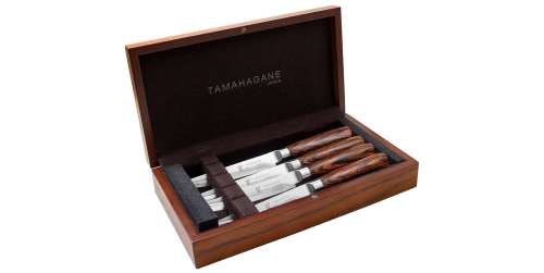 Tamahagane San Brown VG-5 zestaw 4 noży do steków