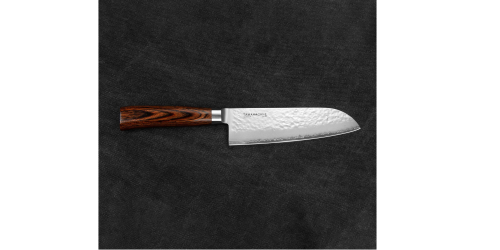 Tamahagane Tsubame Brown VG-5 Nóż Santoku 17,5cm