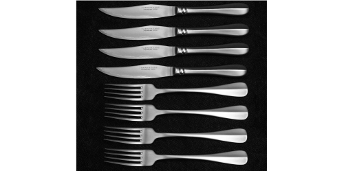 Tamahagane Zestaw 4 noże + 4 widelce do steków