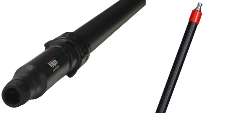 Vikan 297352Q kij teleskopowy 1600-2900mm z przepływem wody i szybkozłączem 