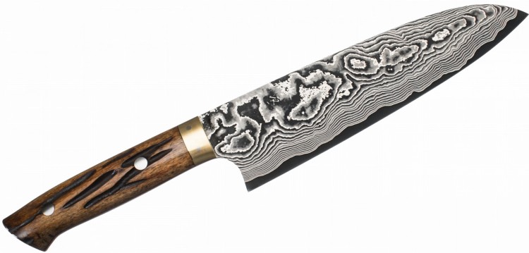 Takeshi Saji YBB ręcznie kuty nóż Santoku 18cm VG-10