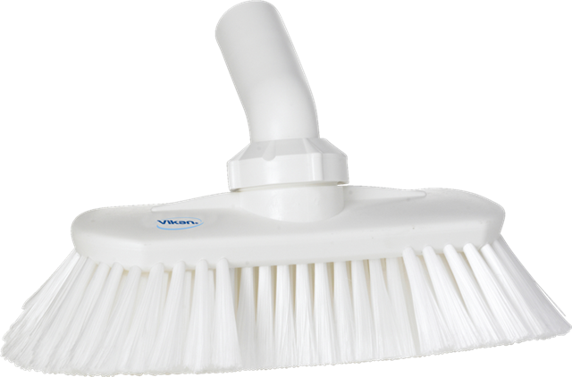 Vikan 70675 szczotka z ruchomym przegubem i rozszczepionym włosiem miękka 145 x 240 x 130 mm biała