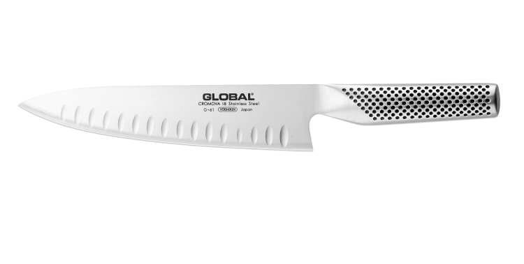 Global nóż szefa kuchni, żłobiony 20cm G-77